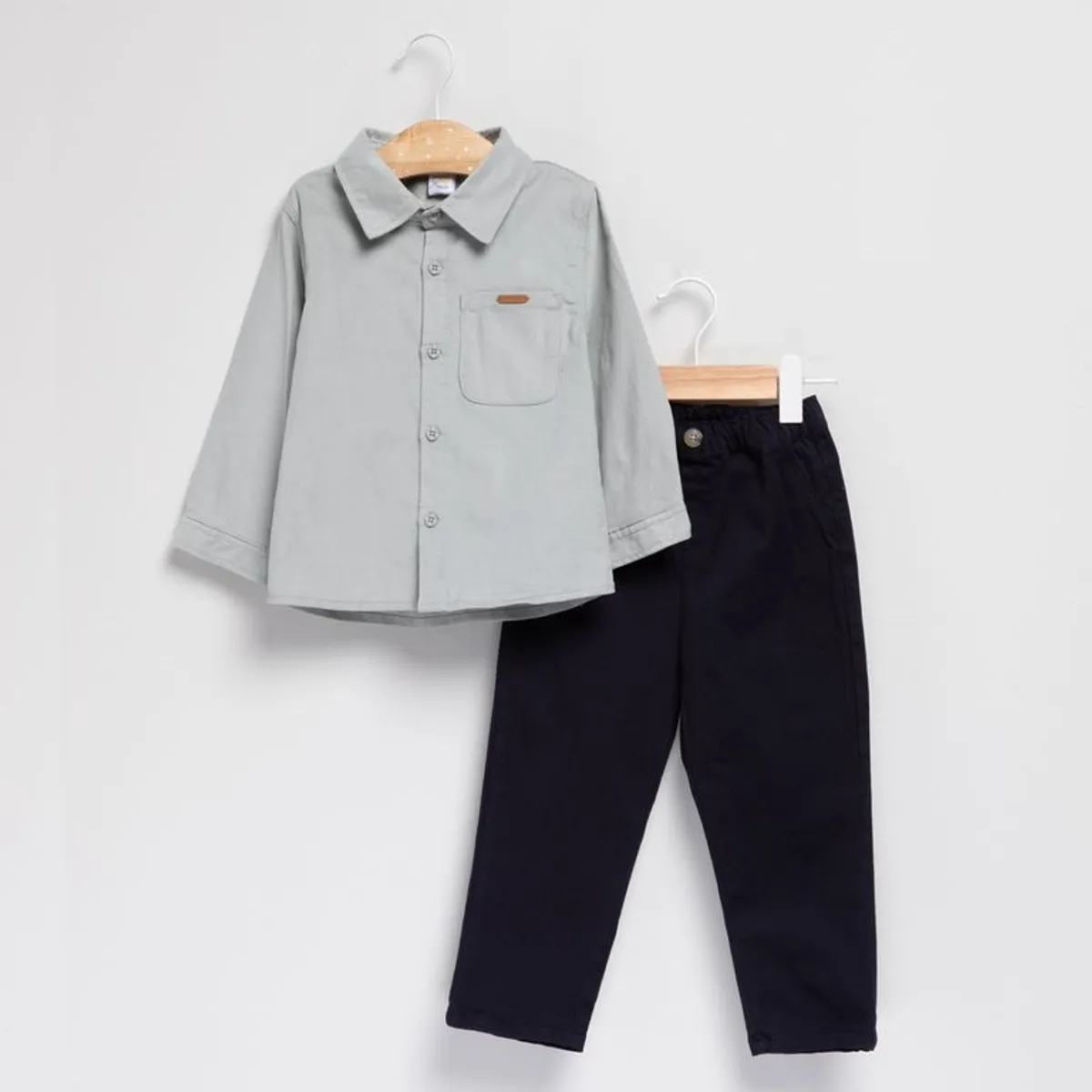 YAMP - Conjunto Camisa manga larga + Pantalón para Bebé niño en Algodón Yamp