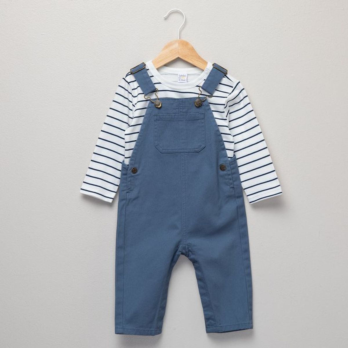 YAMP - Conjunto Overol + Camiseta manga larga  para Bebé niño en Algodón Yamp