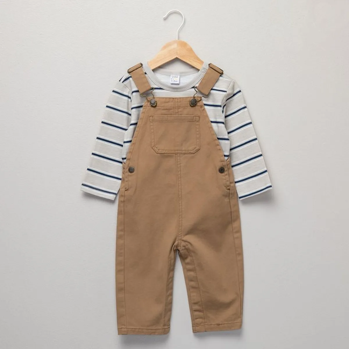 YAMP - Conjunto Overol + Camiseta manga larga  para Bebé niño en Algodón Yamp