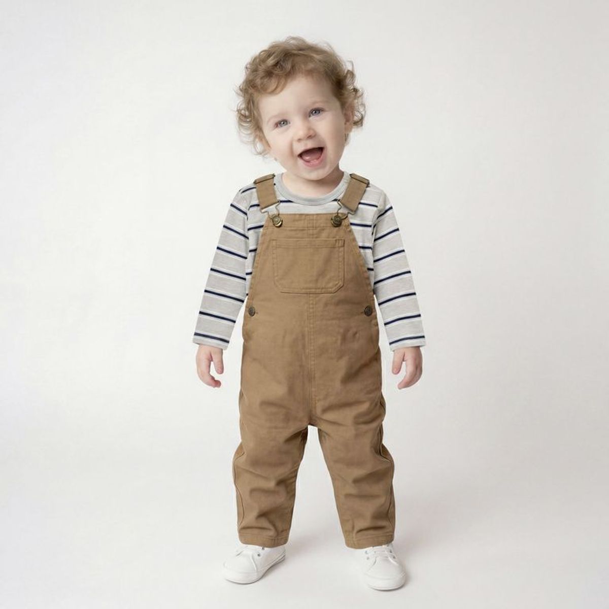 YAMP - Conjunto Overol + Camiseta manga larga  para Bebé niño en Algodón Yamp