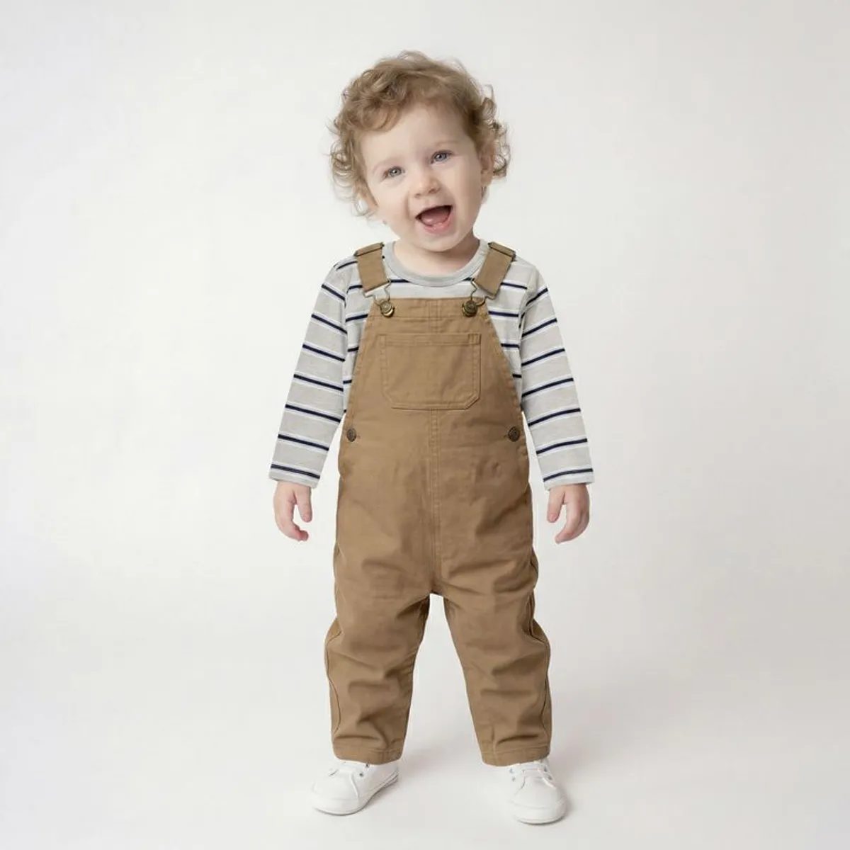 YAMP - Conjunto Overol + Camiseta manga larga  para Bebé niño en Algodón Yamp