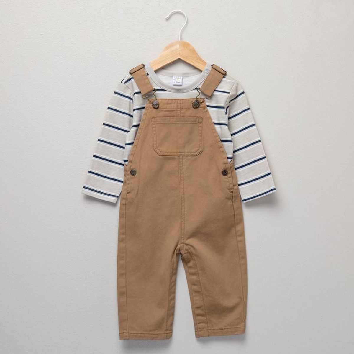 YAMP - Conjunto Overol + Camiseta manga larga  para Bebé niño en Algodón Yamp
