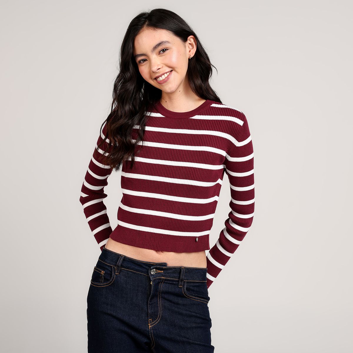 ELV - Camiseta manga larga para Niña con Rayas Elv