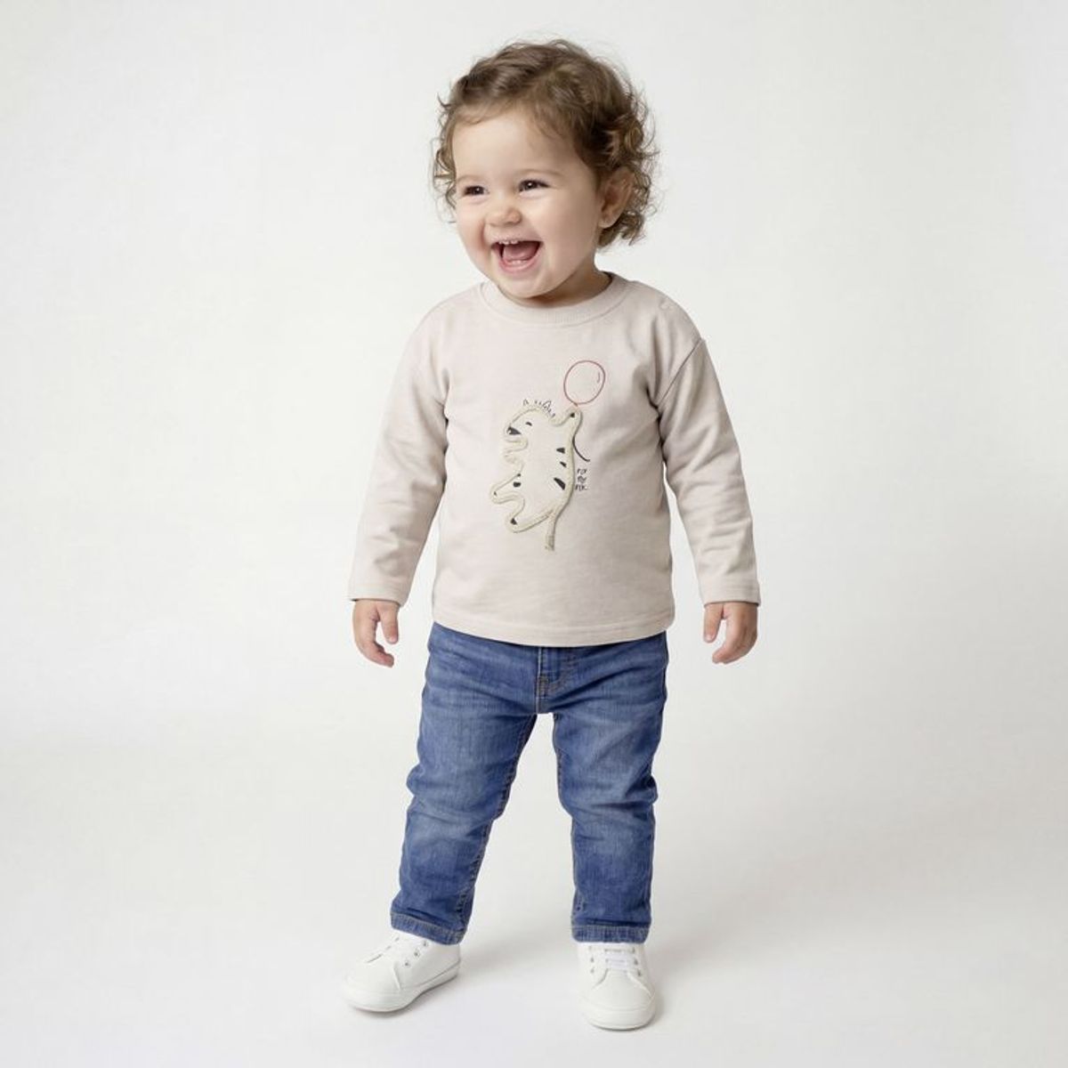 YAMP - Camiseta manga larga para Bebé niño con Estampado de Algodón Yamp