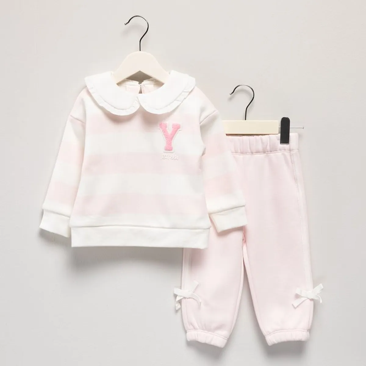 YAMP - Conjunto Saco cuello bandeja + Pantalón para Bebé niña en Algodón Yamp