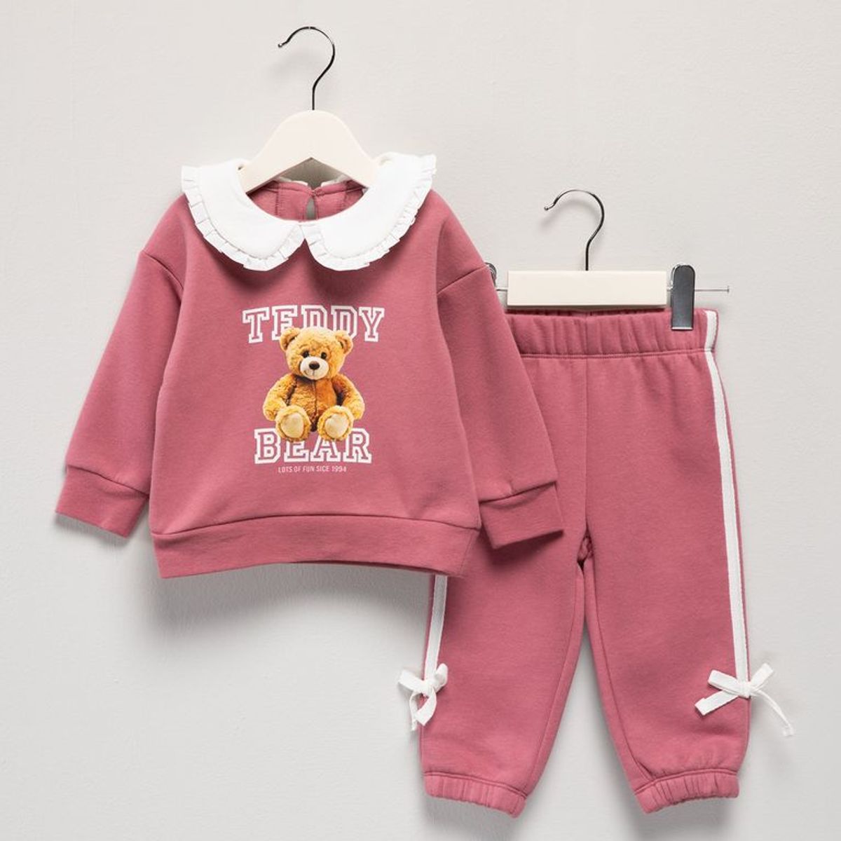 YAMP - Conjunto Saco cuello bandeja + Pantalón para Bebé niña en Algodón Yamp