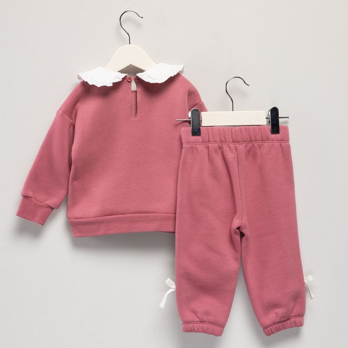 YAMP - Conjunto Saco cuello bandeja + Pantalón para Bebé niña en Algodón Yamp