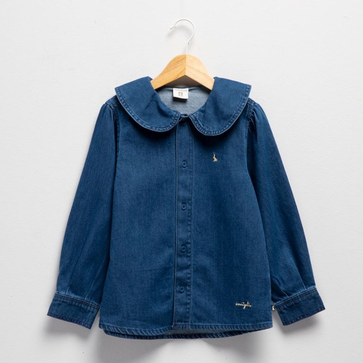 YAMP - Blusa Niña Con cuello Manga larga de Algodón Coniglio