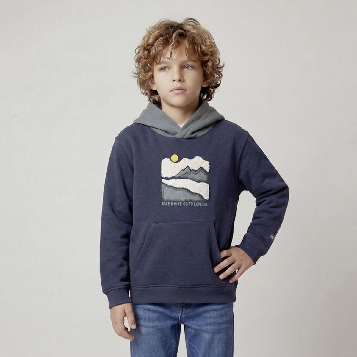 YAMP - Saco Con capucha para Niño con Estampado de Algodón Yamp