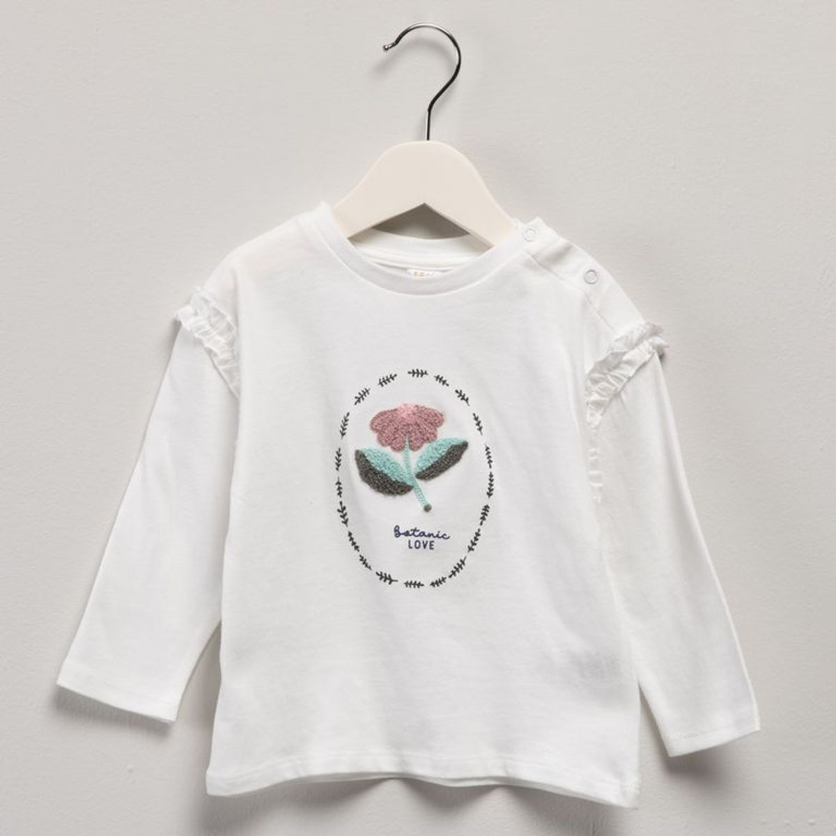 YAMP - Camiseta manga larga para Bebé niña con Estampado de Algodón Yamp