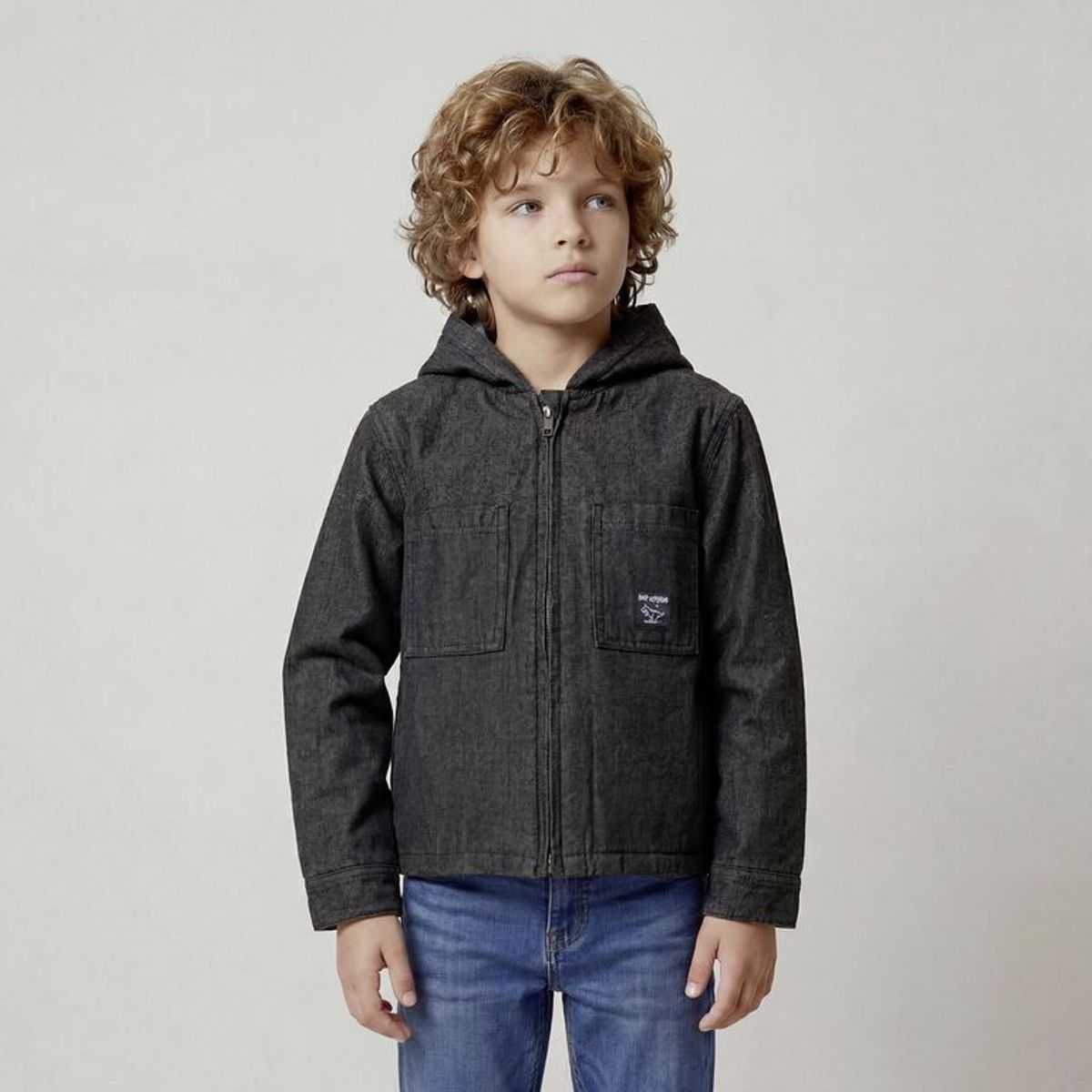 YAMP - Chaqueta Con capucha para Niño de Algodón Yamp
