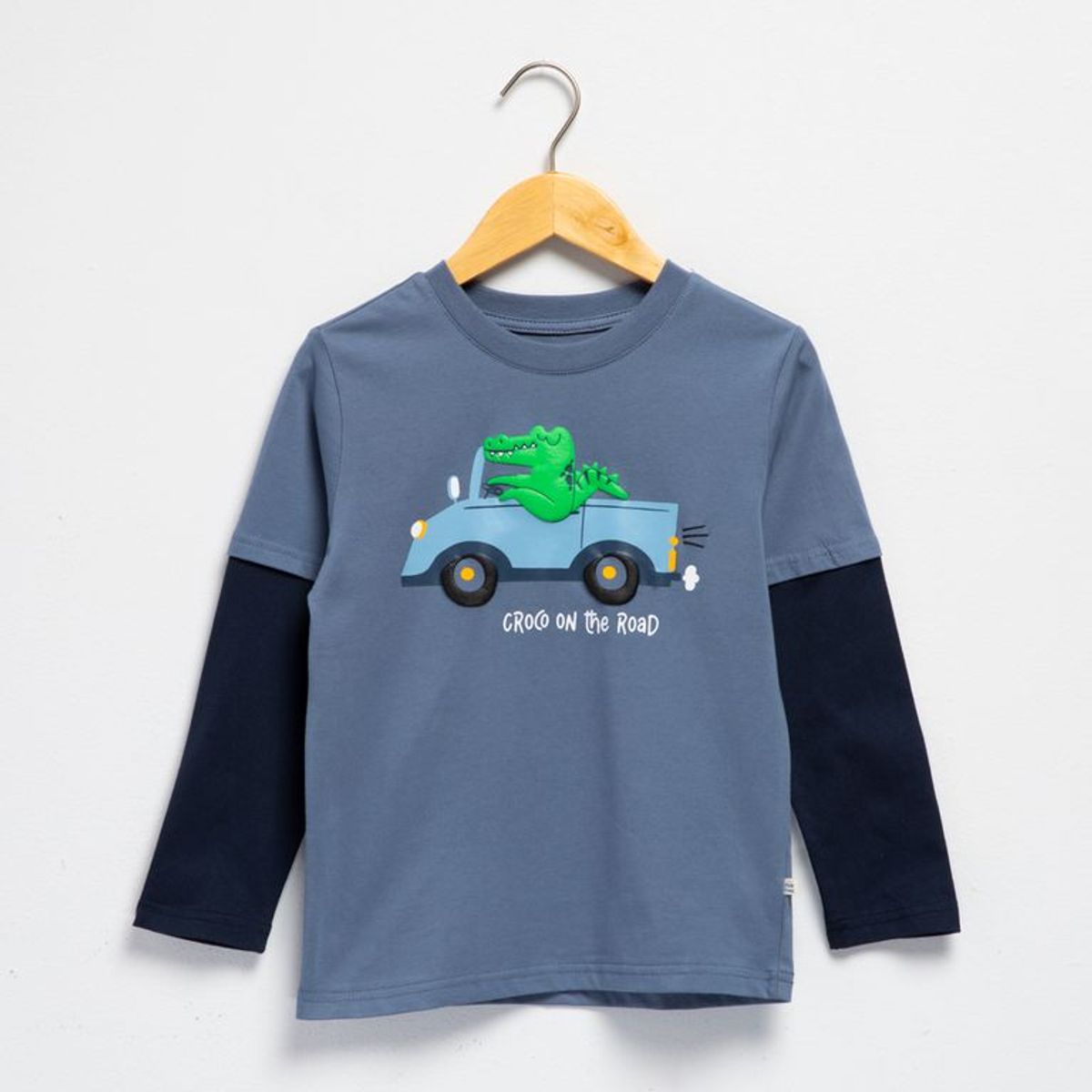 YAMP - Camiseta para Niño con Estampado Manga larga de Algodón Yamp
