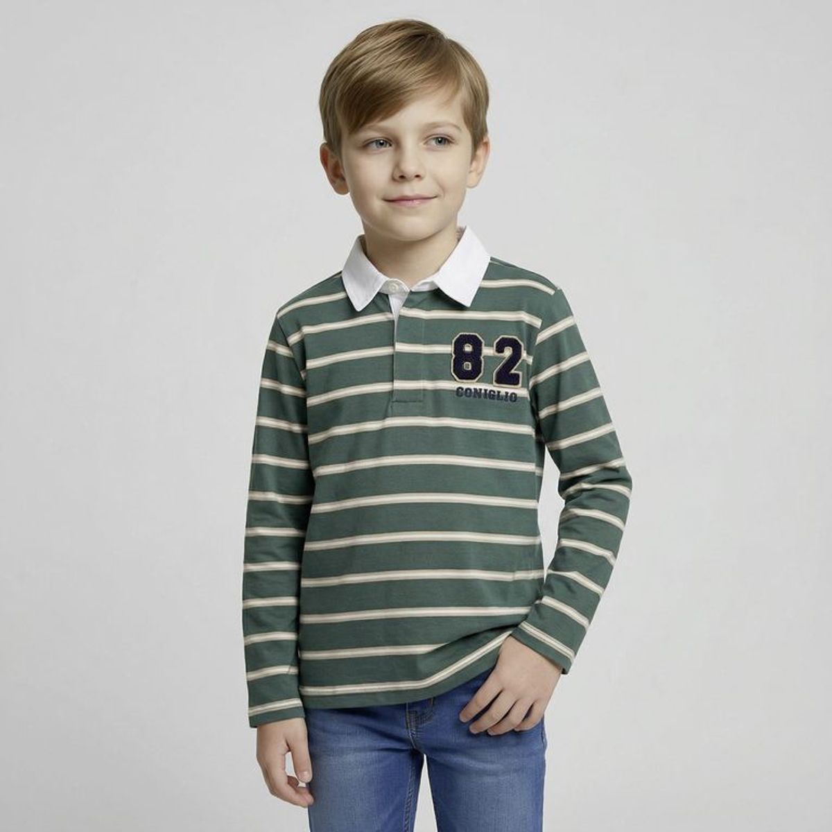 CONIGLIO - Camiseta polo para Niño con Logo Manga larga de Algodón Coniglio