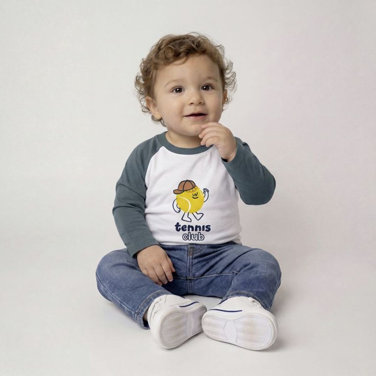 YAMP - Camiseta manga larga para Bebé niño con Estampado de Algodón Yamp
