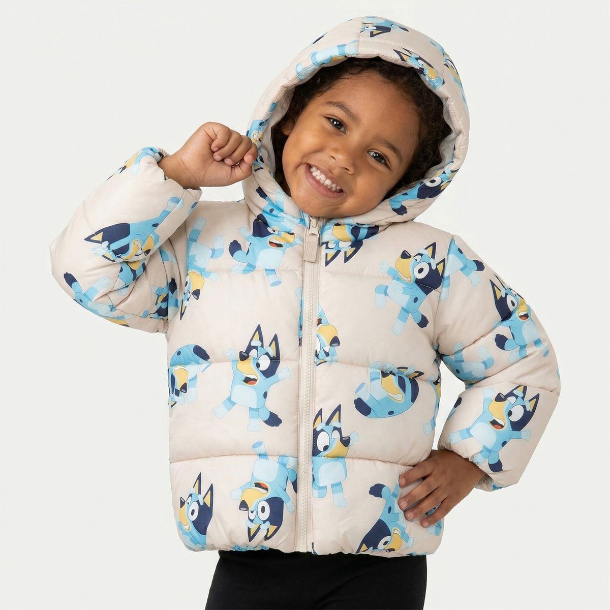 BLUEY - Chaqueta Con capucha para Bebé niño Acolchado Bluey