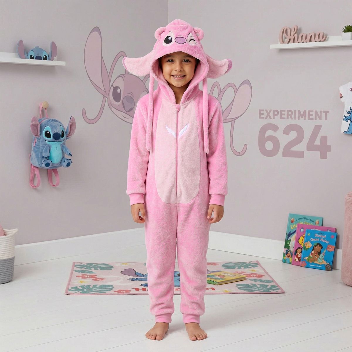 LILO & STITCH - Pijama Con capucha para Niña Manga larga Lilo & Stitch