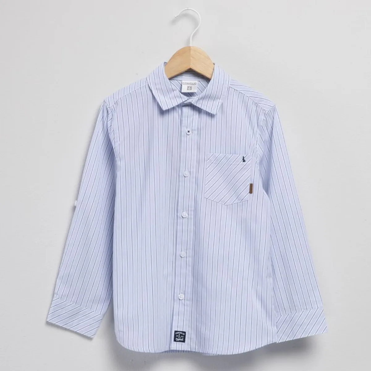 CONIGLIO - Camisa para Niño de Rayas Manga larga de Algodón Coniglio