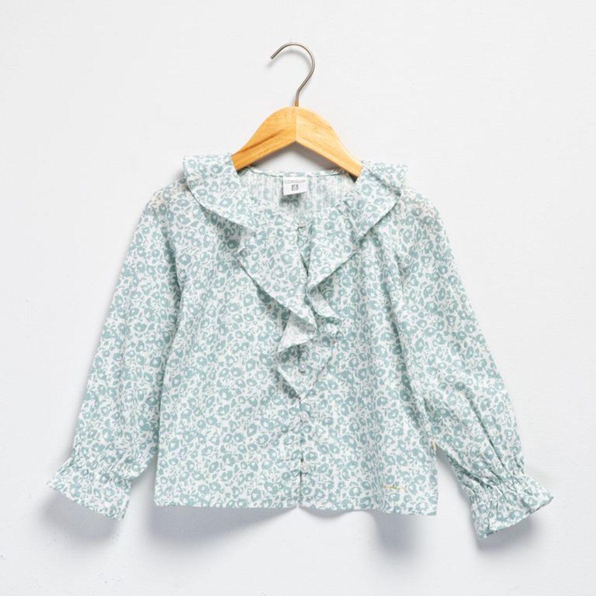 YAMP - Camiseta para Niña Con cuello Manga larga de Algodón Yamp