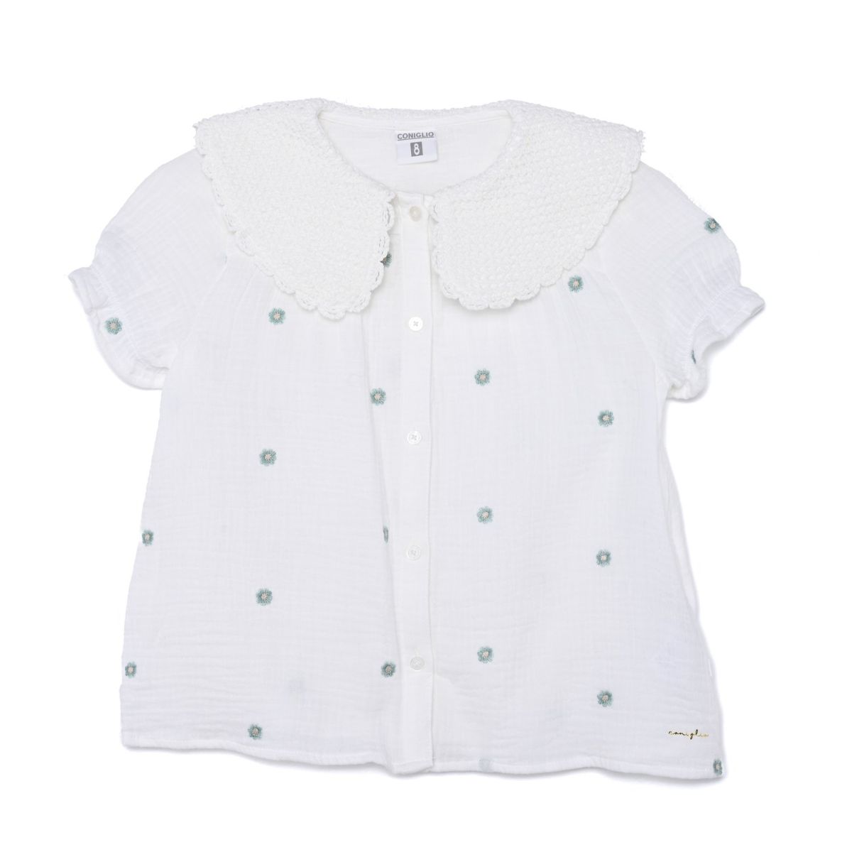 YAMP - Blusa Niña Manga corta de Algodón Coniglio