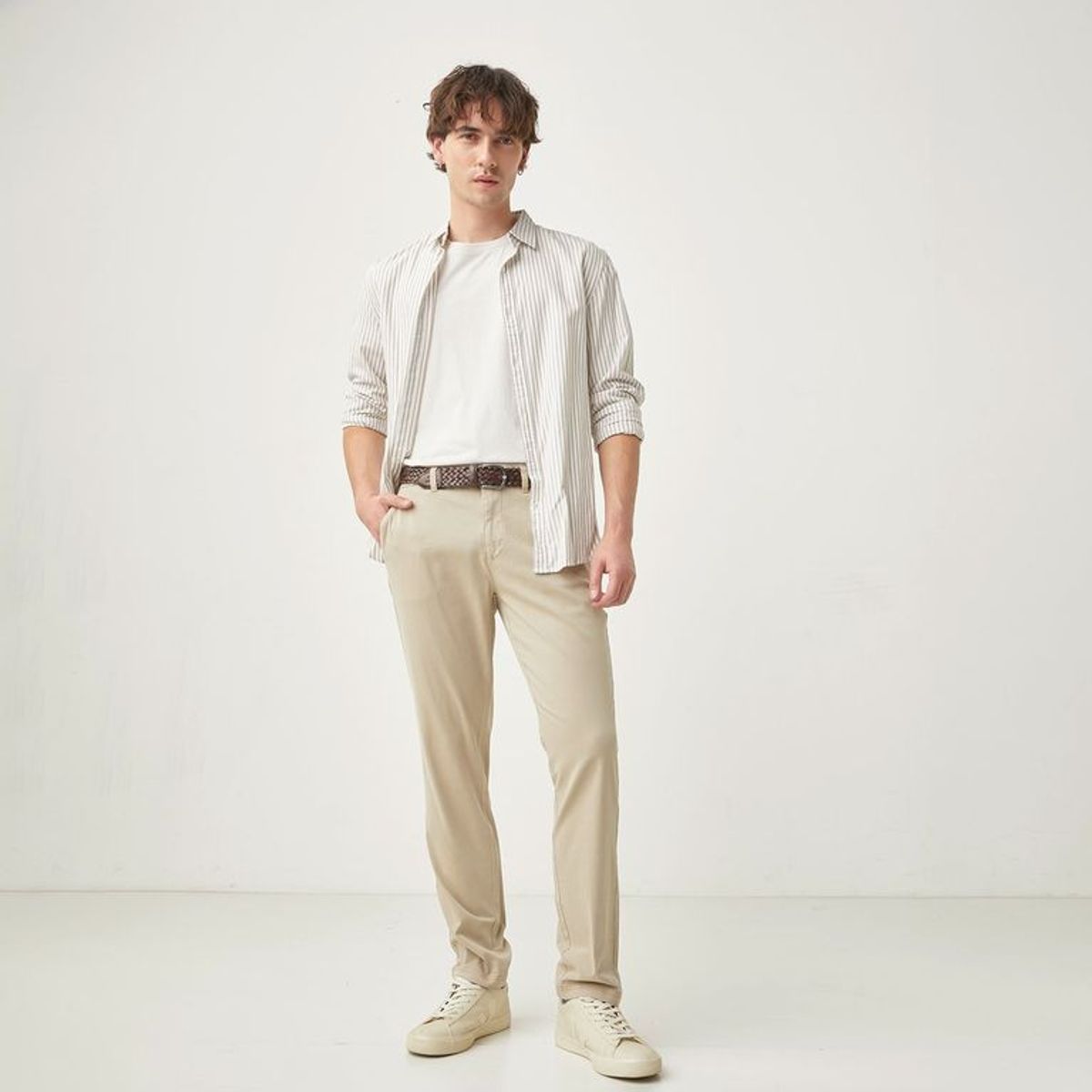 BASEMENT - Pantalón Chino Hombre Slim de Algodón Basement