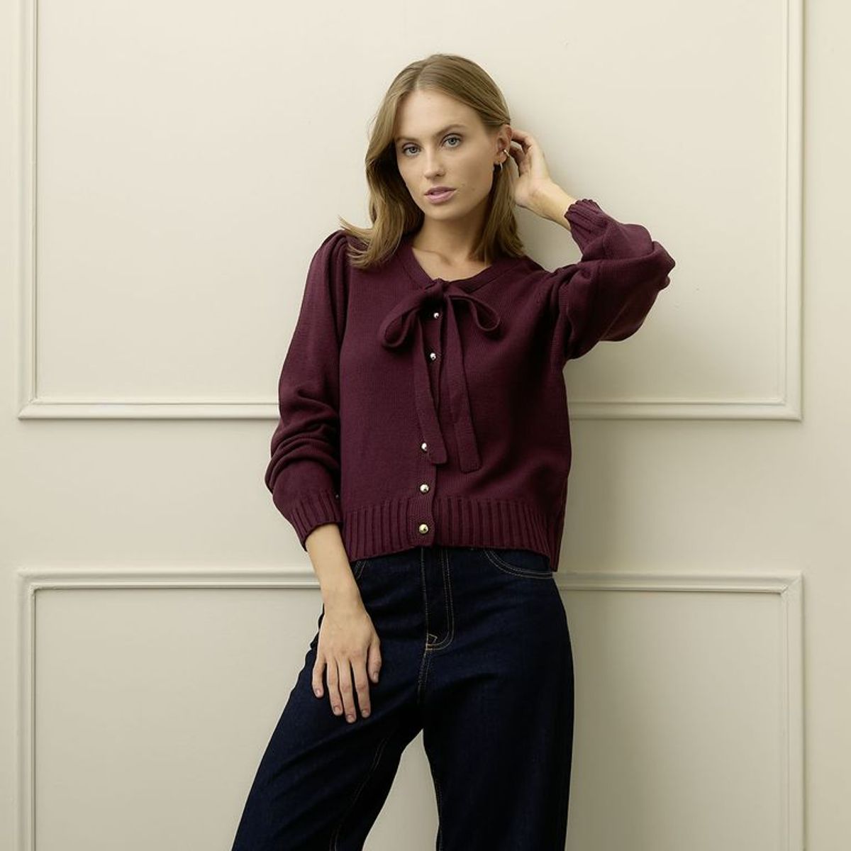 BASEMENT - Cardigan Mujer  de Algodón Basement