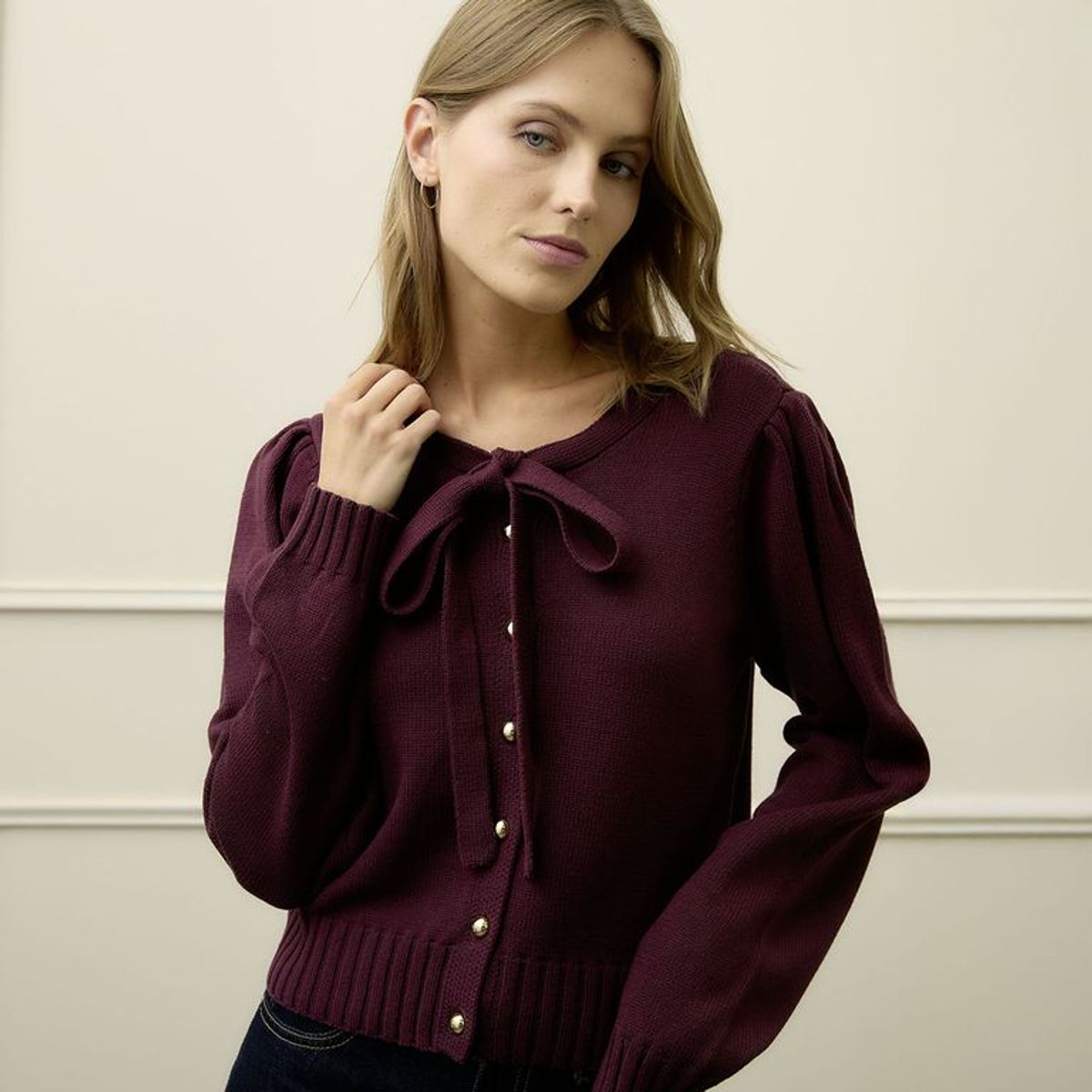 BASEMENT - Cardigan Mujer  de Algodón Basement