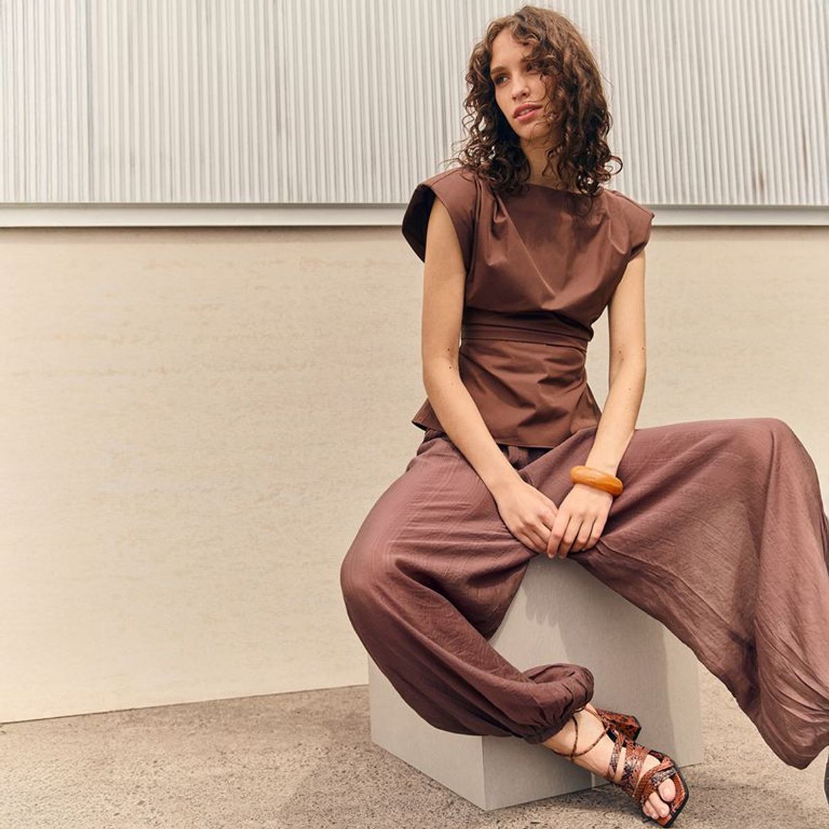 BASEMENT - Blusa Mujer Sin mangas de Algodón Basement