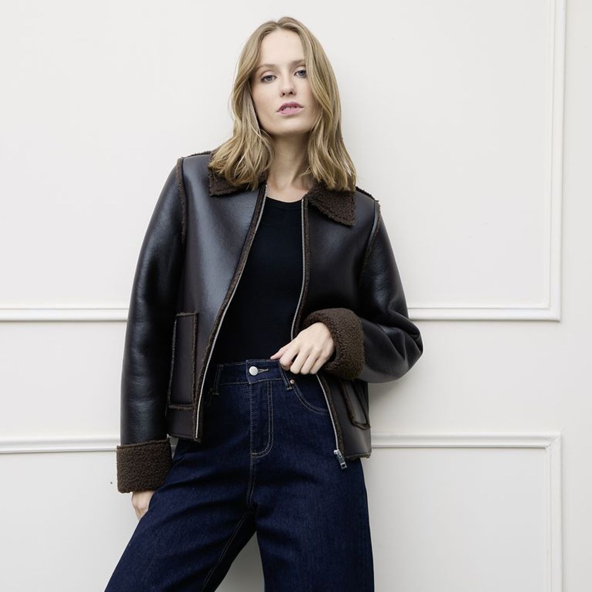 BASEMENT - Chaqueta Mujer Ovejera  Basement