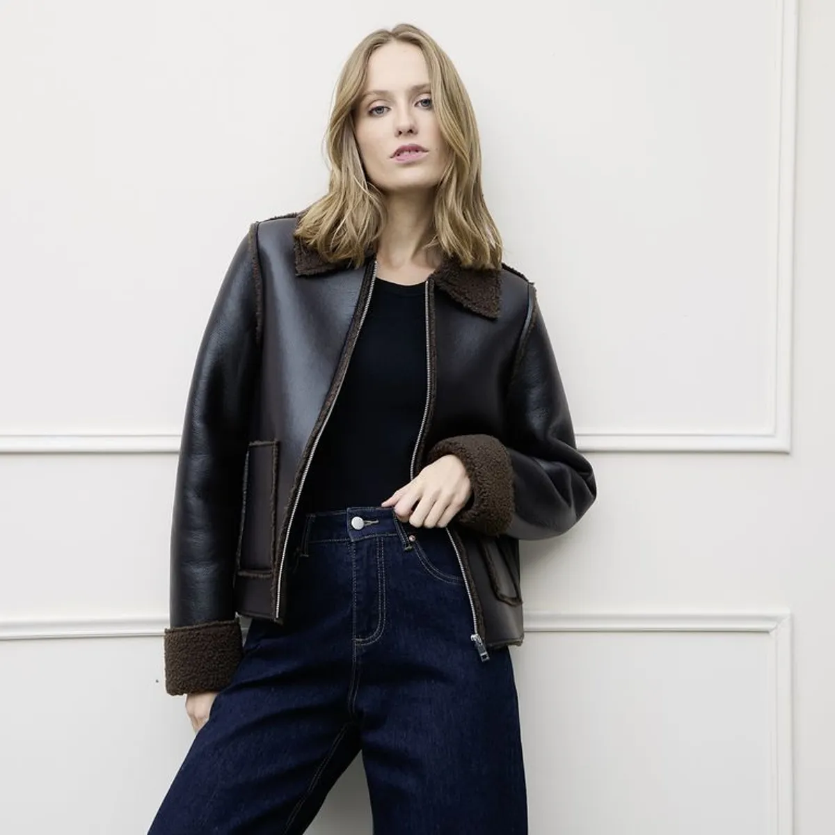 BASEMENT - Chaqueta Mujer Ovejera  Basement