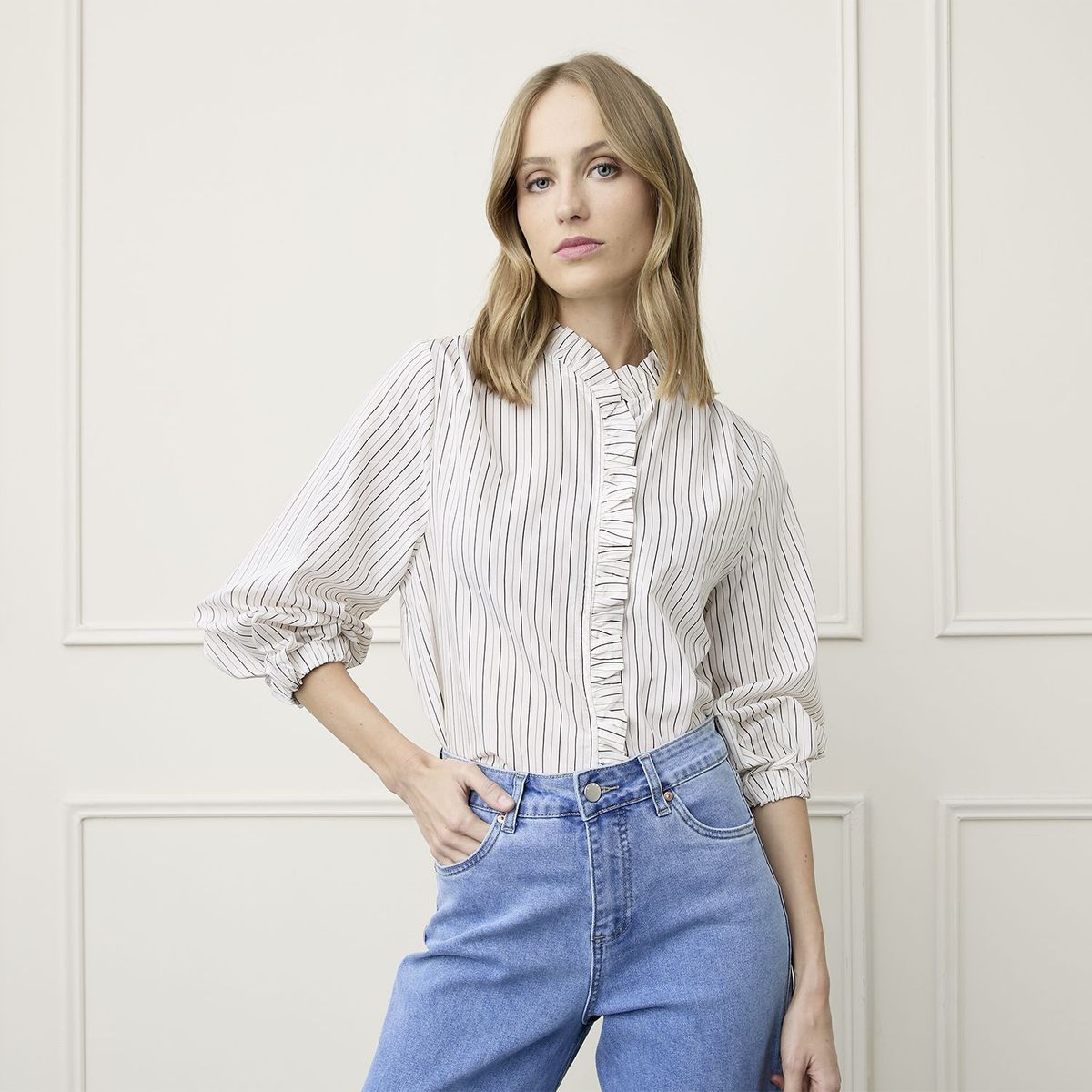 BASEMENT - Blusa Mujer Manga Larga Basement