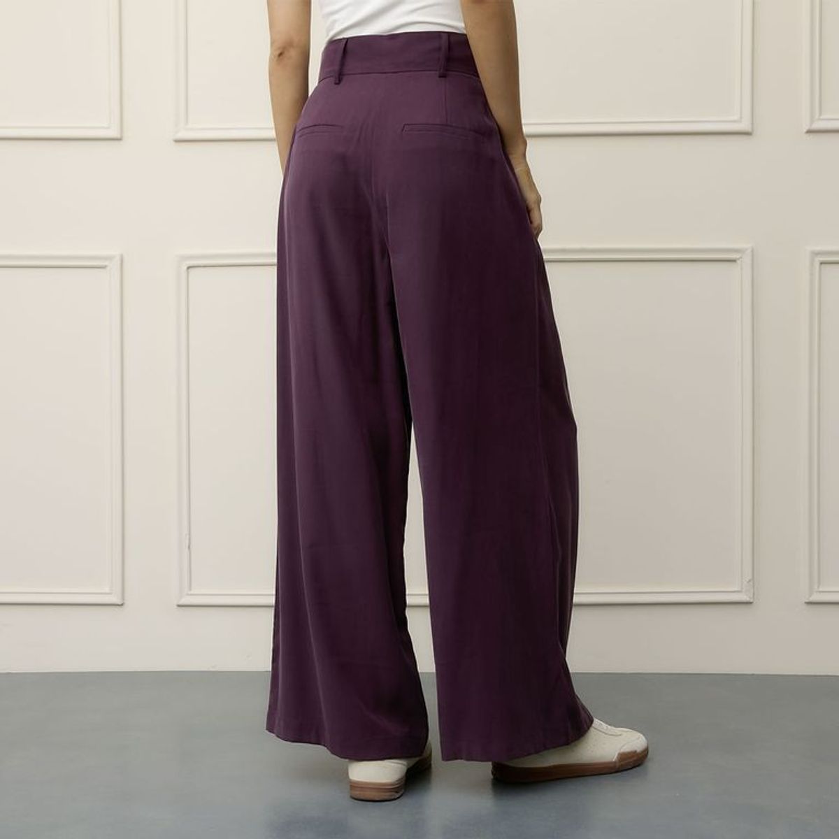 BASEMENT - Pantalón Wide leg Mujer Tiro medio Basement