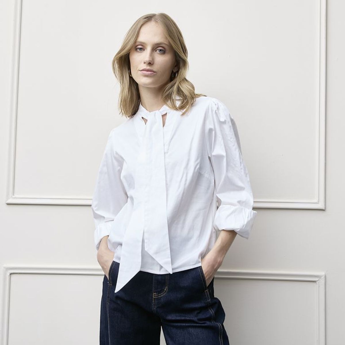 BASEMENT - Blusa Mujer Manga larga de Algodón Basement