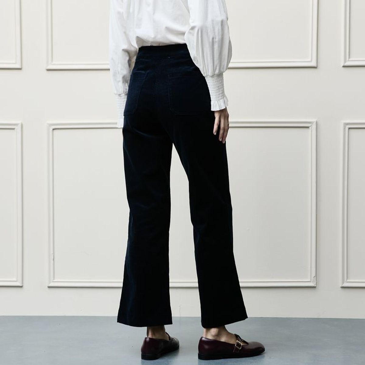 BASEMENT - Pantalón Recto Mujer Tiro medio de Algodón Basement