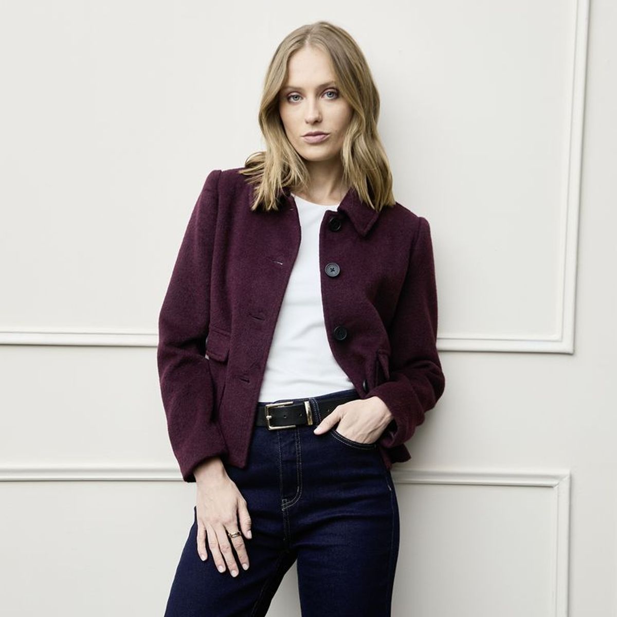 BASEMENT - Chaqueta Mujer  Lana Basement