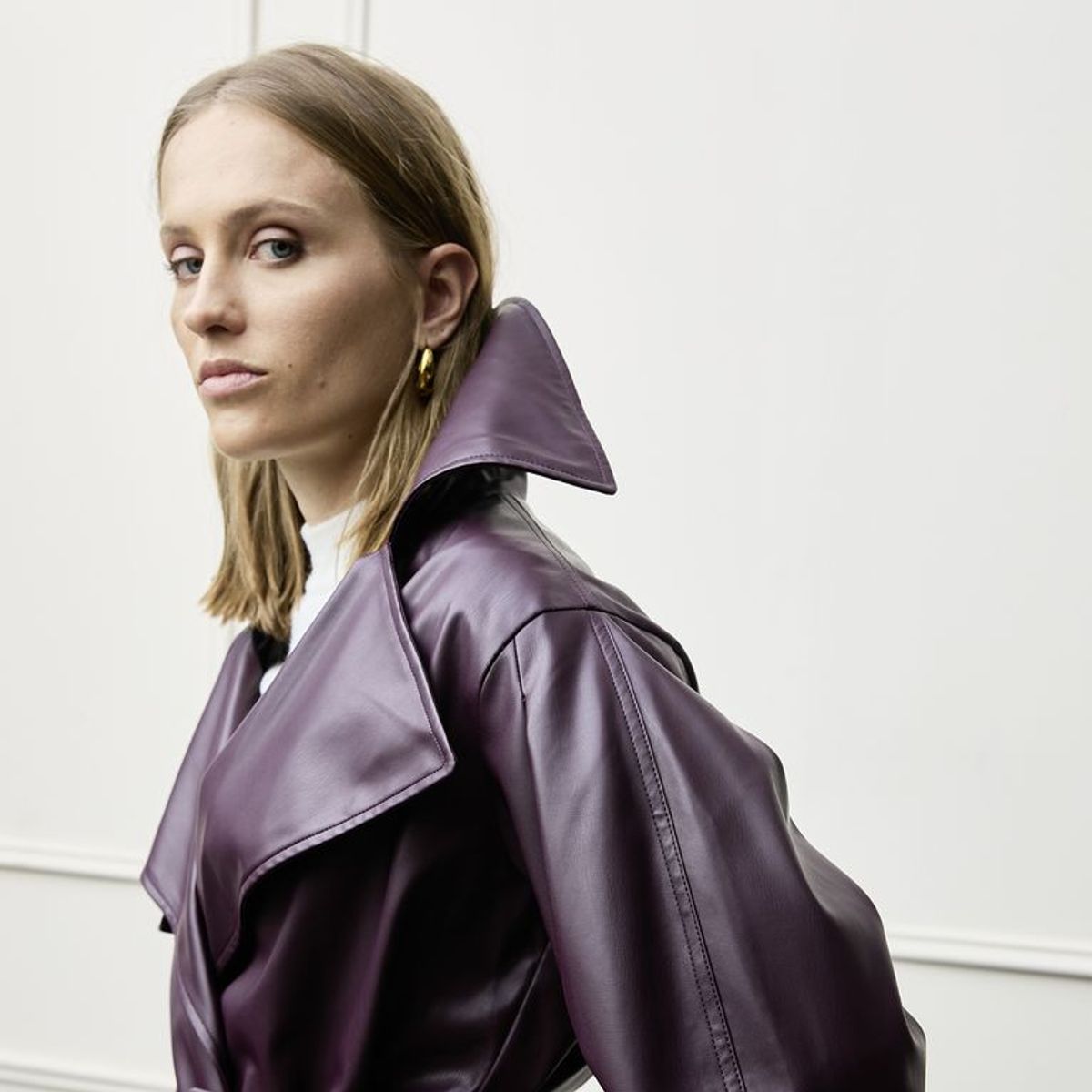BASEMENT - Chaqueta Efecto Cuero Mujer Basement