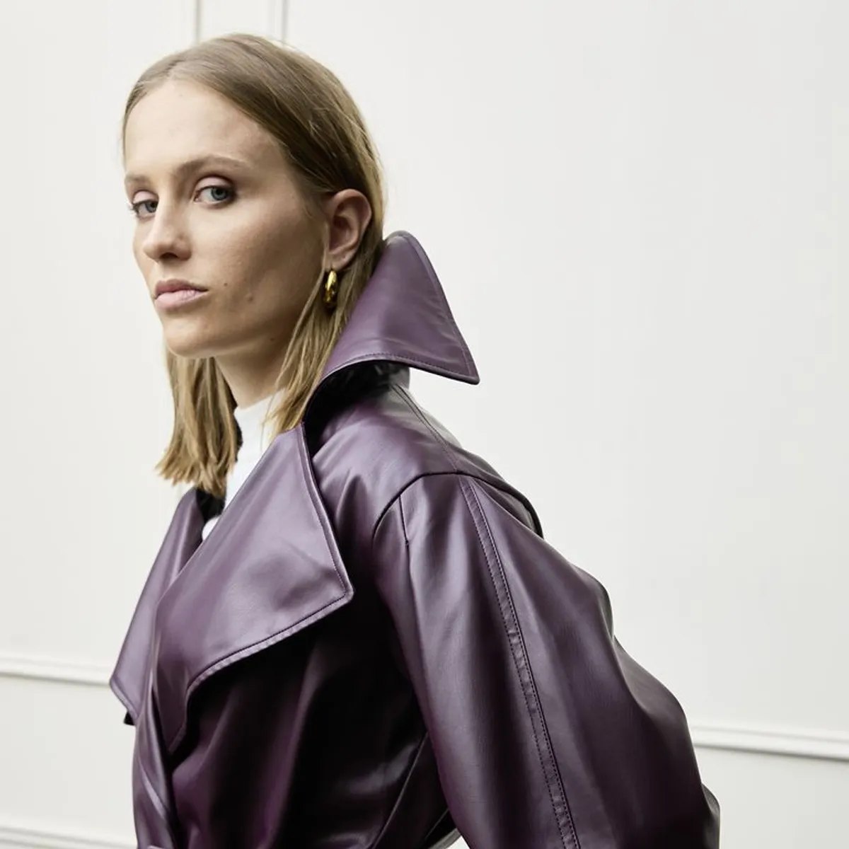 BASEMENT - Chaqueta Efecto Cuero Mujer Basement