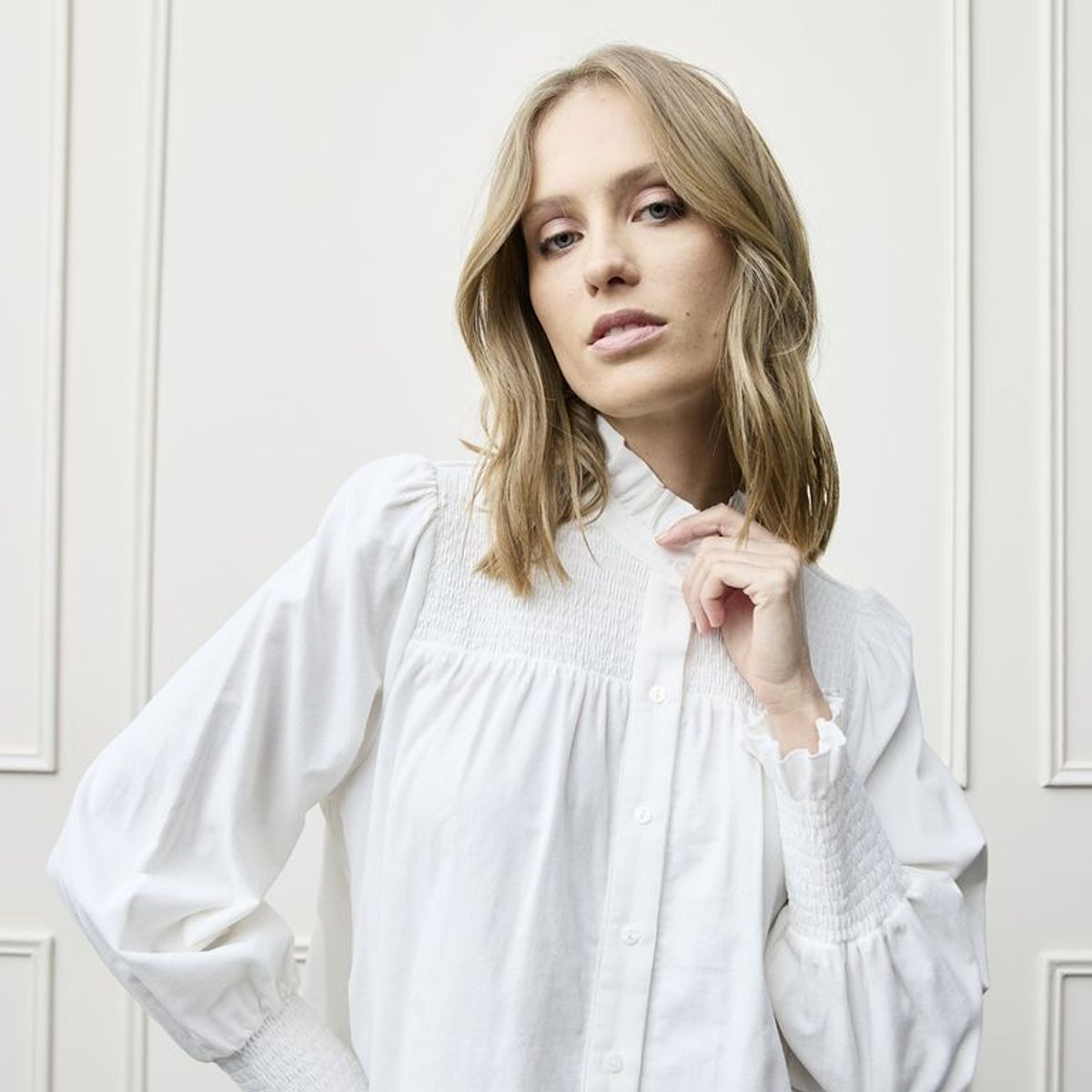 BASEMENT - Blusa Mujer  Manga larga de Algodón Basement