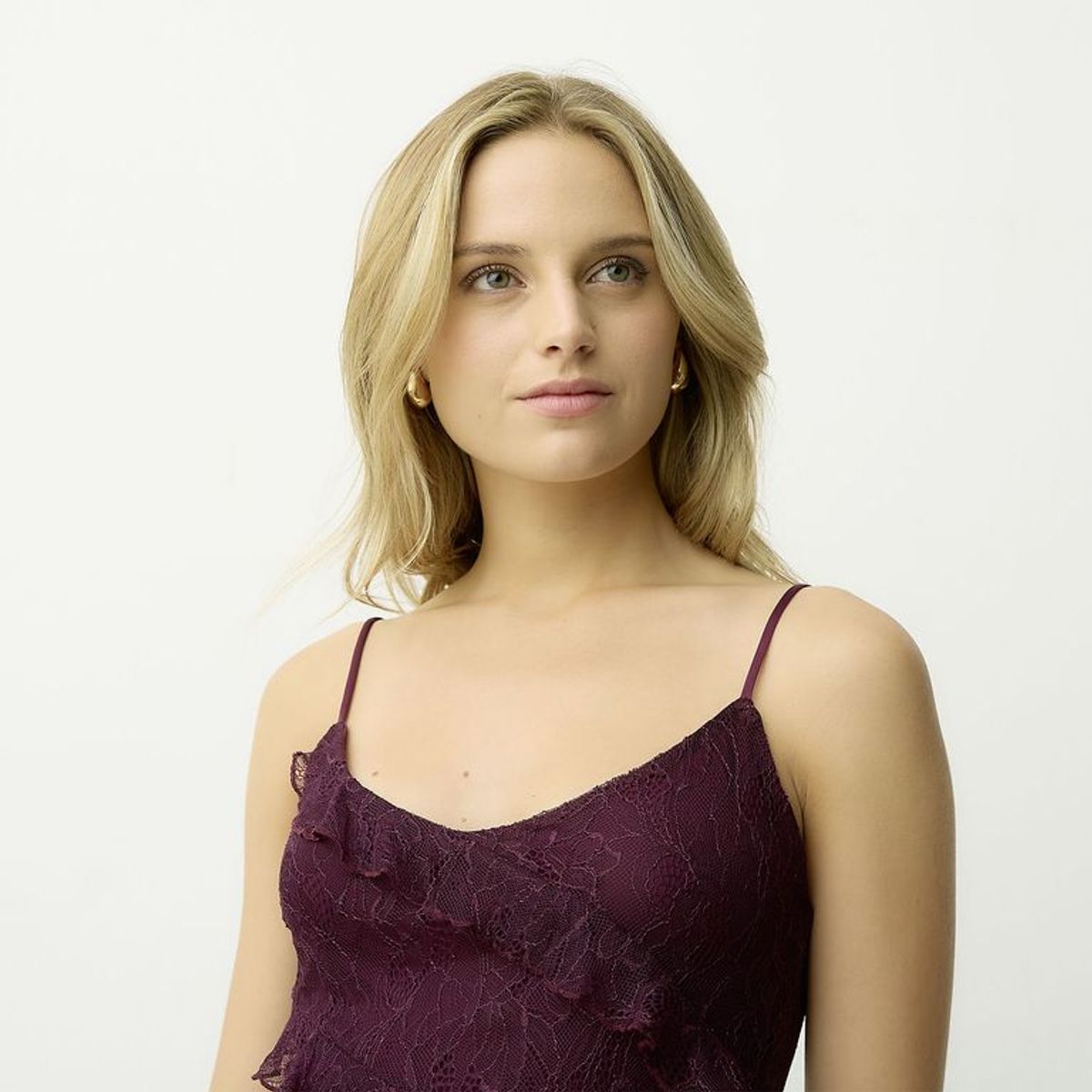 SYBILLA - Blusa Mujer con Encaje Sin mangas Sybilla