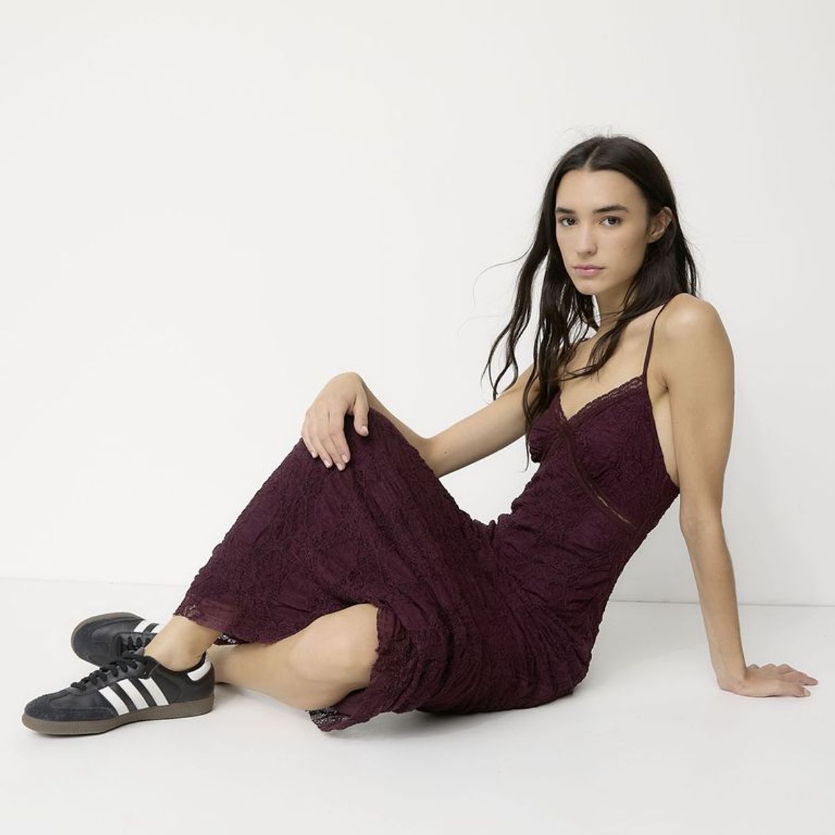 SYBILLA - Vestido Largo con Encaje para Mujer Sybilla