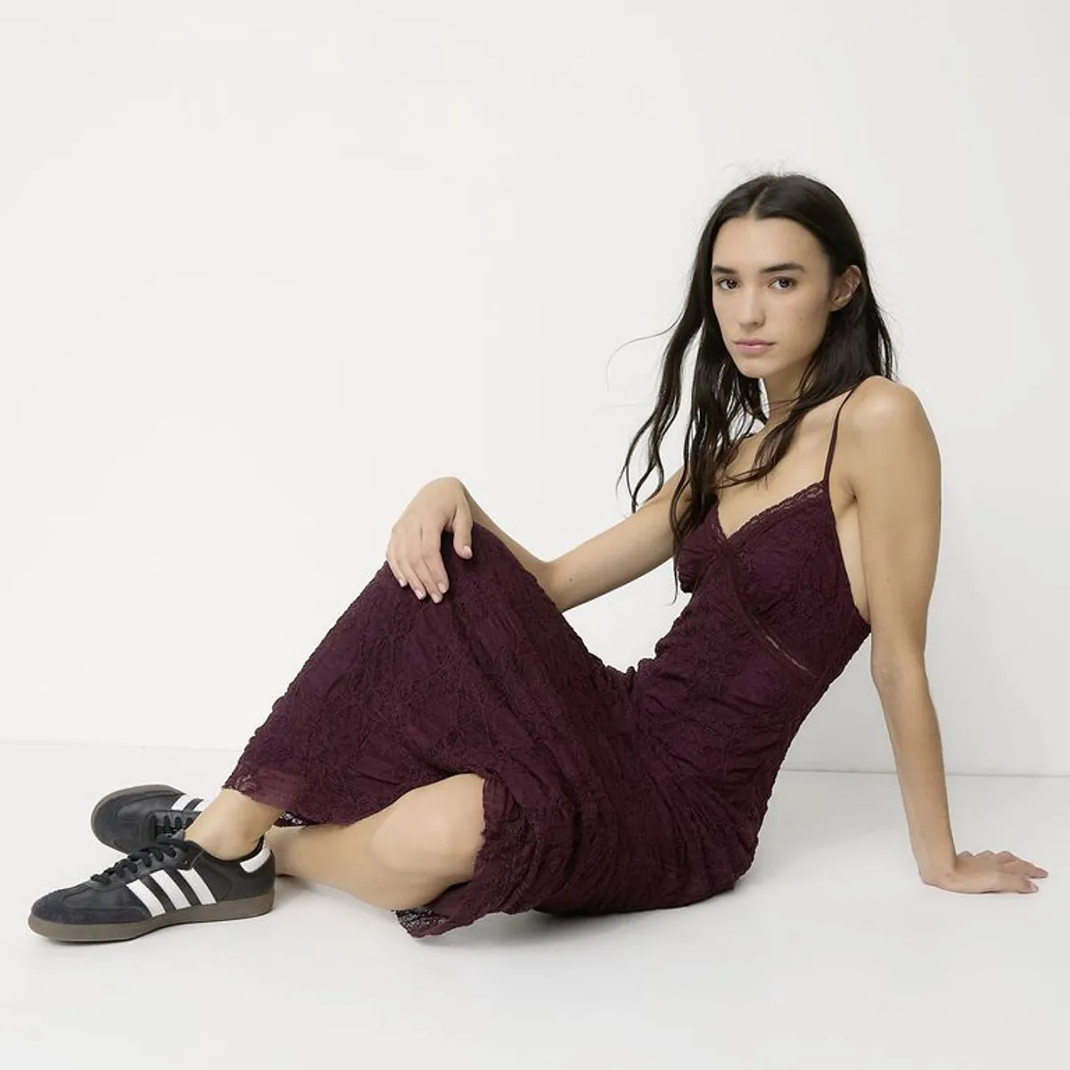SYBILLA - Vestido Largo con Encaje para Mujer Sybilla