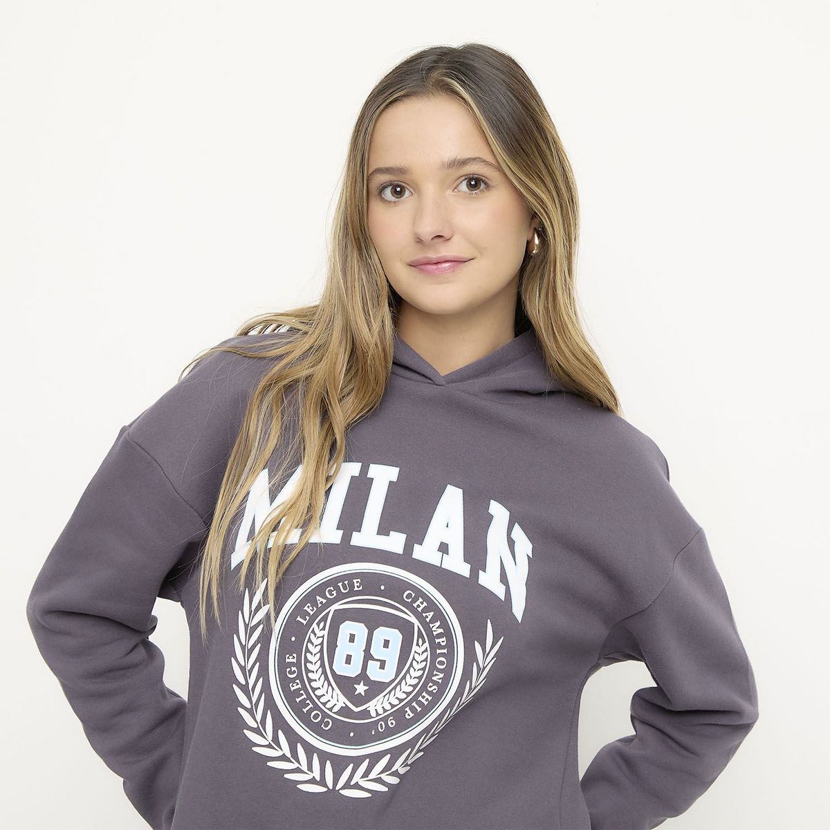 SYBILLA - Hoodie Mujer con Estampado de Algodón Sybilla