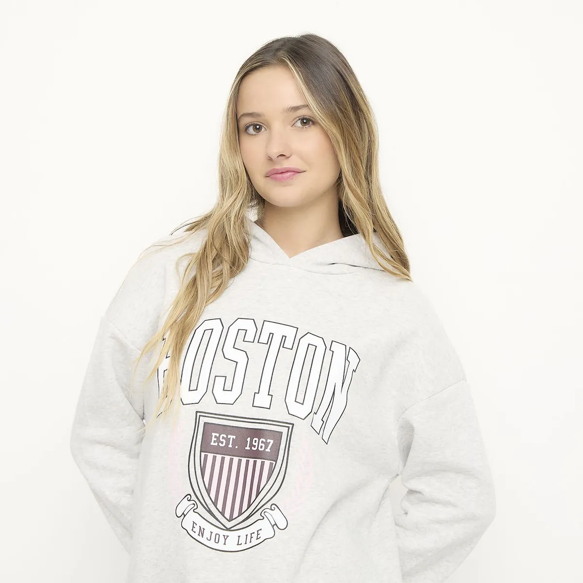 SYBILLA - Hoodie Mujer con Estampado de Algodón Sybilla