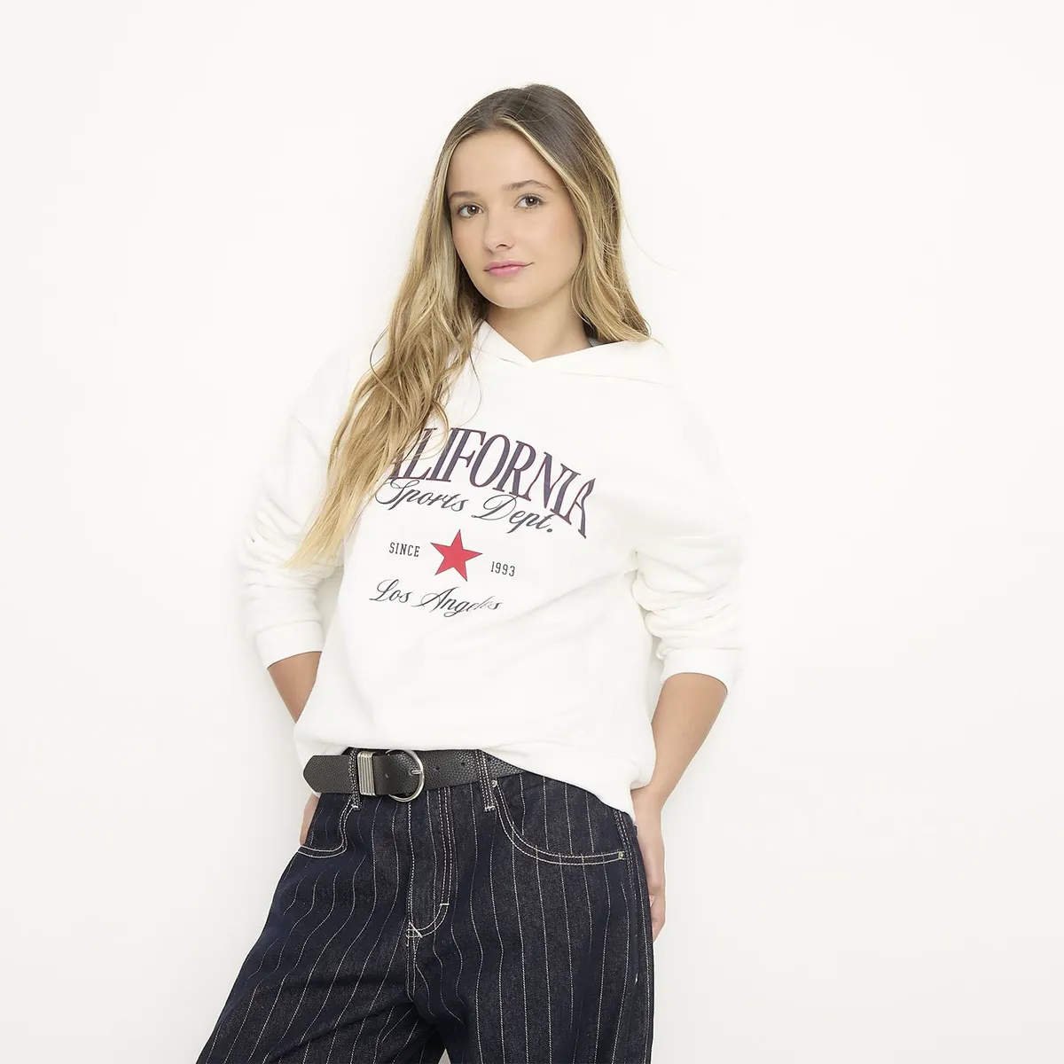 SYBILLA - Hoodie Mujer con Estampado de Algodón Sybilla