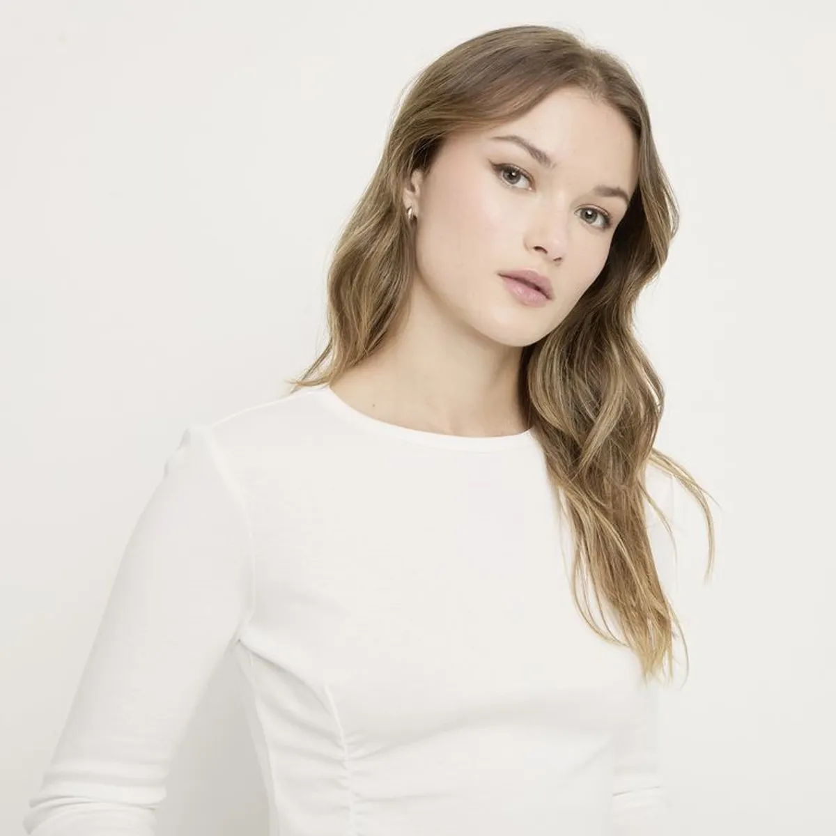 SYBILLA - Blusa Mujer Manga larga de Algodón Sybilla