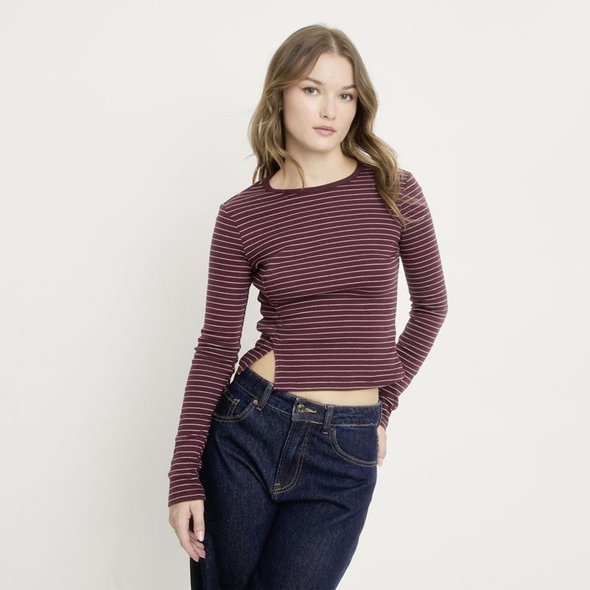 SYBILLA - Blusa Mujer Manga larga de Algodón Sybilla