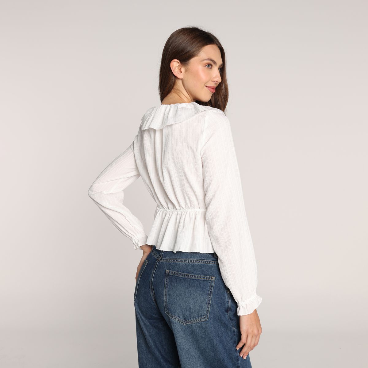 SYBILLA - Blusa Mujer con Boleros Manga larga Sybilla