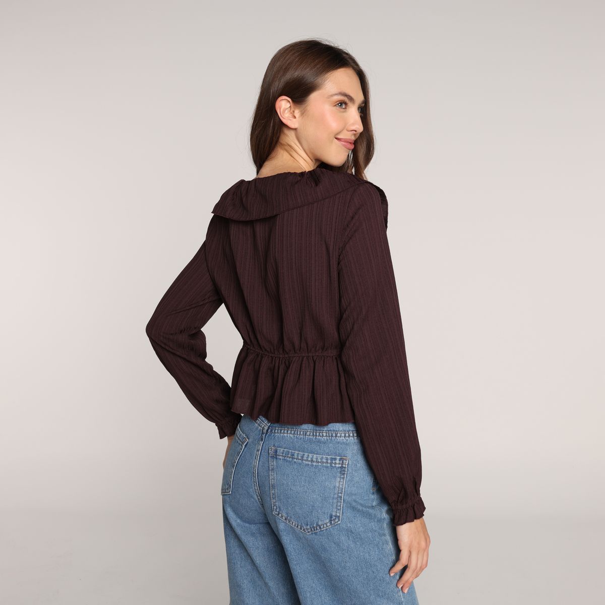 SYBILLA - Blusa Mujer con Boleros Manga larga Sybilla
