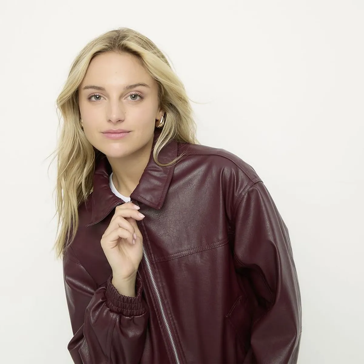 SYBILLA - Chaqueta Efecto cuero Mujer Sybilla