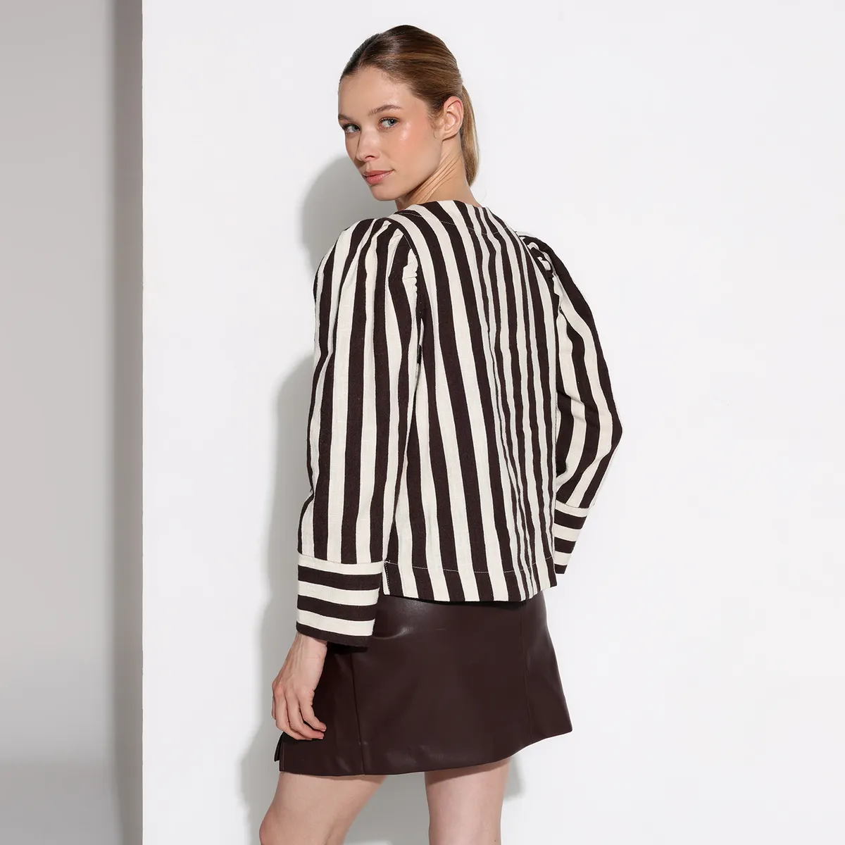 BASEMENT - Blusa Mujer Rayas Manga Larga Basement