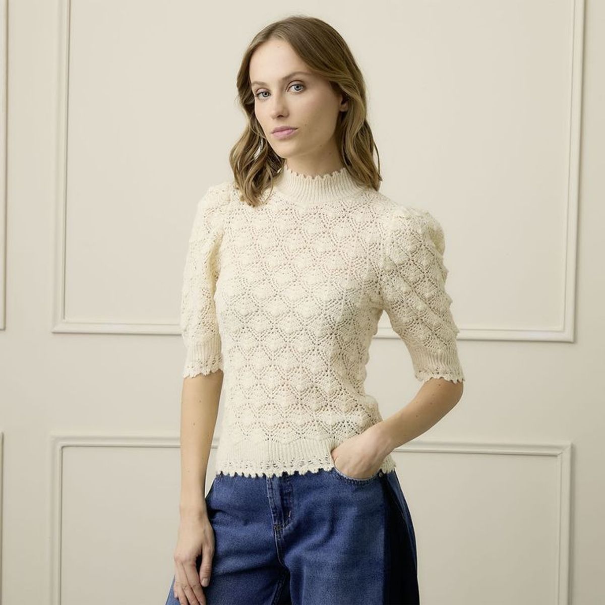 BASEMENT - Saco Mujer  Acrílico Basement